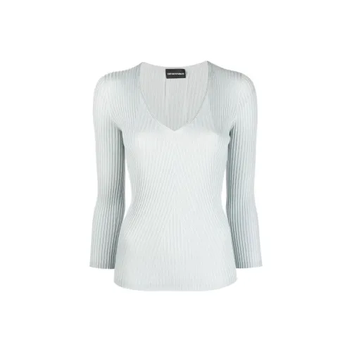 EMPORIO ARMANI Cashmere Sweaters Women's Light Blue