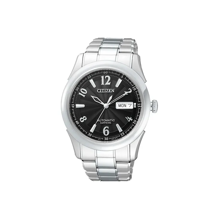 CITIZEN Automatic Mechanical Movement Stainless Steel Strap Watch Men's Watch Black Dial-0