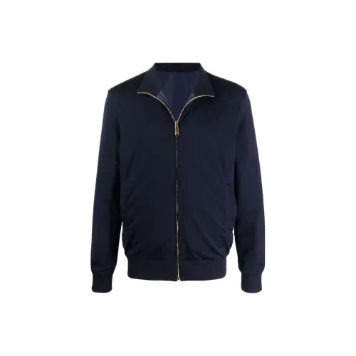 VERSACE Jackets Men Navy Blue