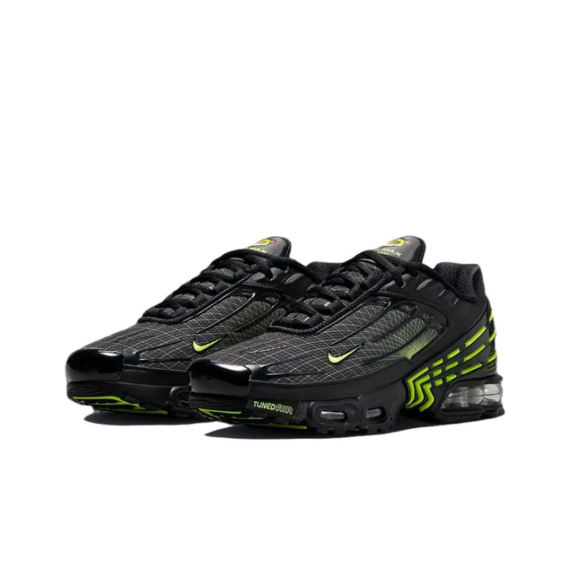Nike Air Max Plus Cushioning Anti-Slip And Wear-Resistant Low-Top Running Shoes Women's Black Green-2