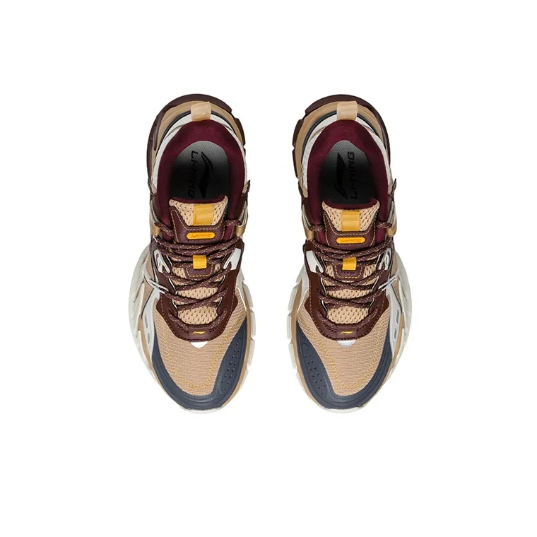 LiNing Prowler V2 Cushioning Rebound Low-Top Running Shoes Men's Red Cedar Brown Reflective Outdoor-3