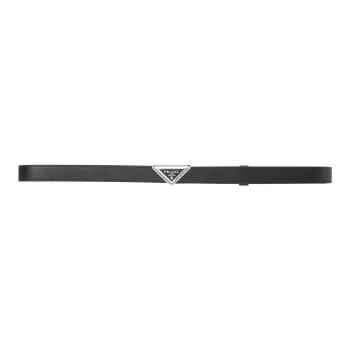 PRADA Leather Belts Unisex Black