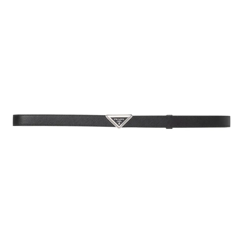 PRADA Leather Belts Unisex Black-0
