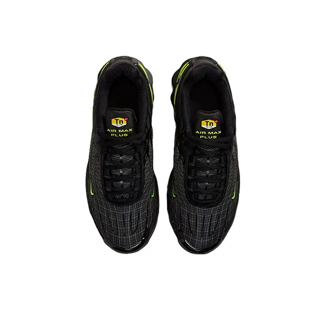 Nike Air Max Plus Cushioning Anti-Slip And Wear-Resistant Low-Top Running Shoes Women's Black Green-3