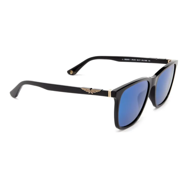 Police Plate Frame Square Sunglasses Unisex-1