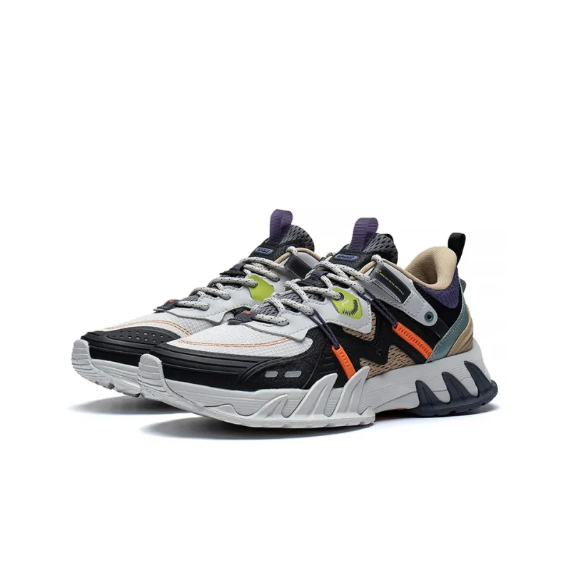 LiNing Prowler V2 Cushioned Wear-Resistant Slip-Resistant Low-Top Running Shoes Men's Black Gray-2