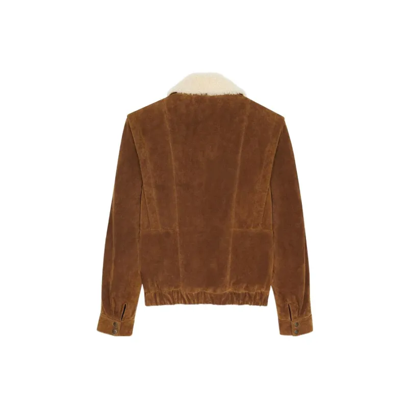 SAINT LAURENT Elasticated Hem Buttoned Jacket-2
