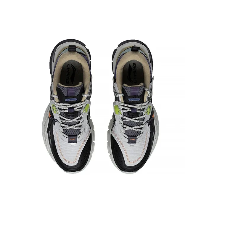 LiNing Prowler V2 Cushioned Wear-Resistant Slip-Resistant Low-Top Running Shoes Men's Black Gray-3