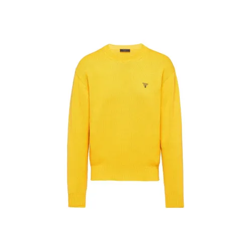 PRADA Cashmere Sweaters Men Yellow