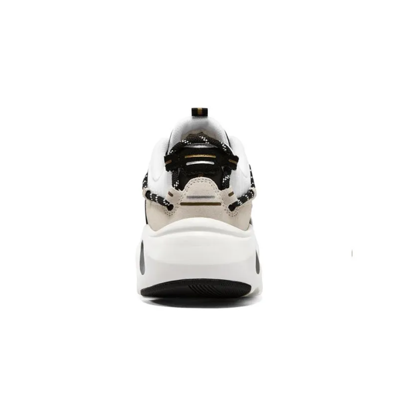 Skechers Stamina Airy Cushioning Anti-Slip And Wear-Resistant Mid-Top Casual Shoes Women's Black Gold-3