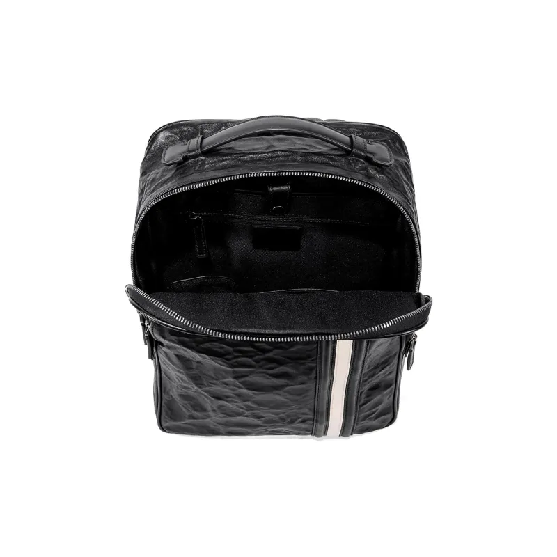 Ace Paul Top Grain Vegetable Tanned Cow Leather Genuine Leather Backpack Medium Size Unisex Black-5