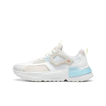 XTEP Vintage New 80 Casual Shoes Women's Low Top Tea White/Blue