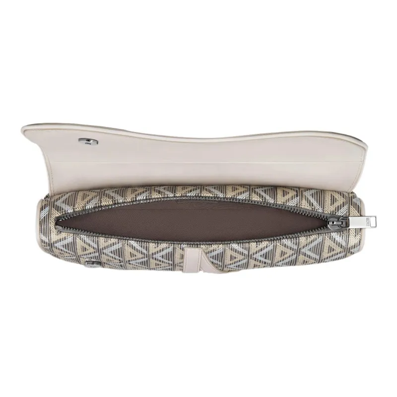 DIOR Canvas Cow Leather Patchwork Saddle Bag Fanny Pack Sling Bag Shoulder Bag Crossbody Bag Men's Greige-2