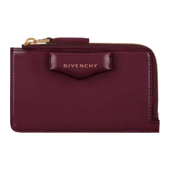 GIVENCHY Antigona Calfskin Card Holder Women's Burgundy