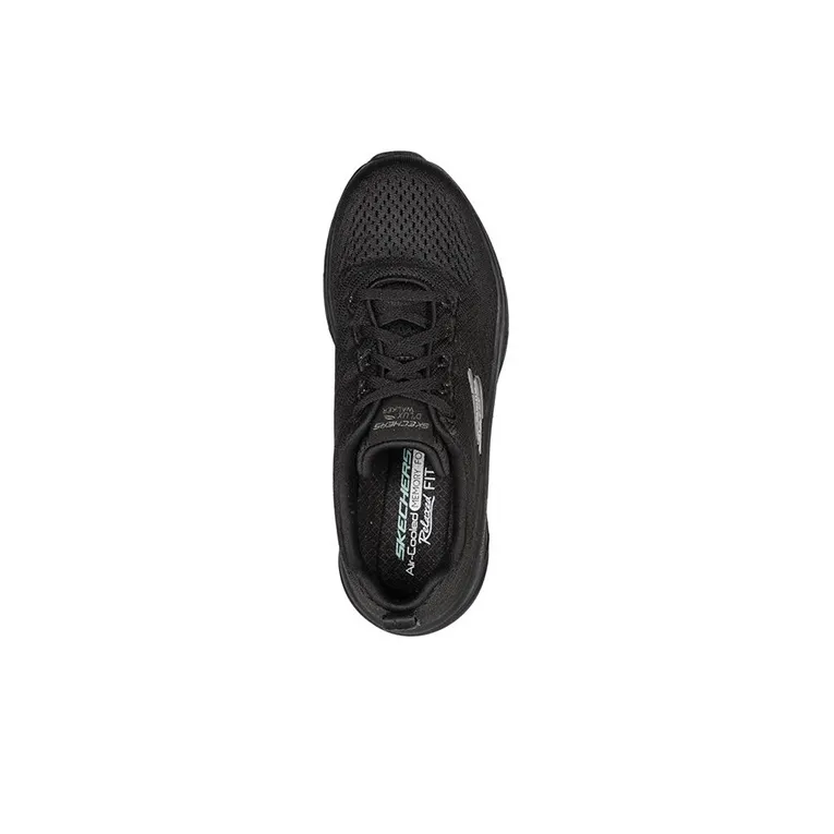 Skechers D'lux Walker Cushioning Anti Slip And Wear Resistant Low Top Casual Shoes Women's All Black-3
