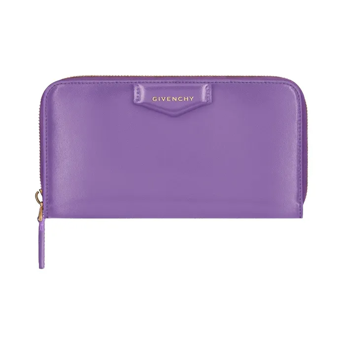 GIVENCHY Antigona Cow Leather Wallet Women's Electric Purple-0
