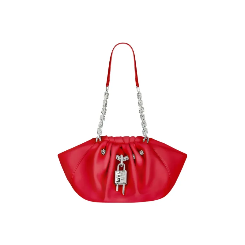 Givenchy Cow Leather Handbag Shoulder Bag Women's Red-0