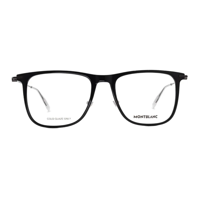 MONTBLANC Alloy Square Eyeglass Frames Unisex Black-1