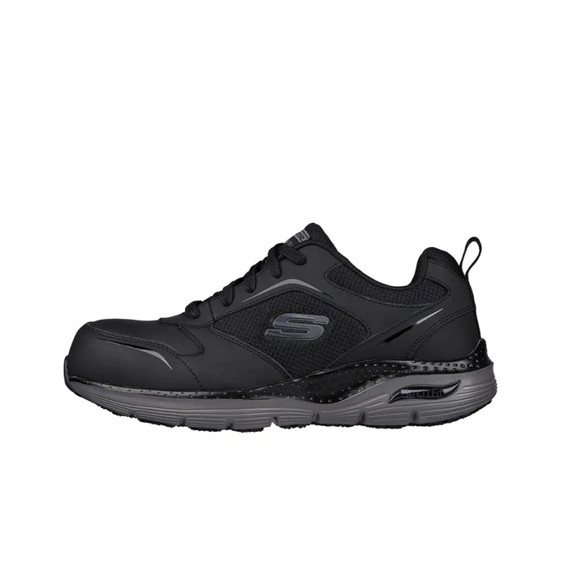 Skechers ARCH FIT SR Cushioning Anti-Slip And Wear-Resistant Low-Top Casual Shoes Men's Black Gray-0
