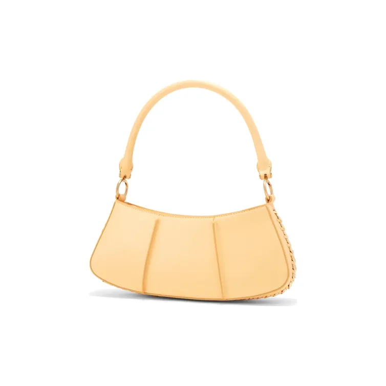 CHARLES&KEITH PU Shoulder Bag Women's Yellow/Chocolate/Black-12