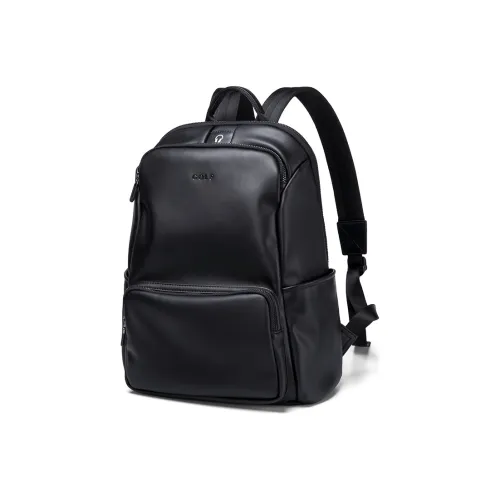 GOLF Leather Backpack Large Size Men's Black