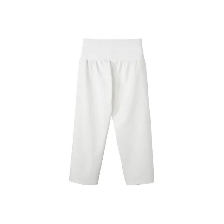 NORVINCY Thermal Breathable Waist Cinching Elastic Waistband Solid Color Casual Pants Unisex-7