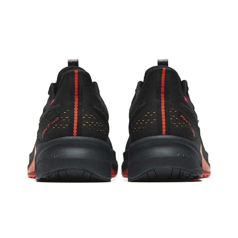 Anta Rocket 4.0 Cushioned Anti-Slip Wear-Resistant Breathable Lightweight Low-Top Running Shoes Men's Black Orange-4