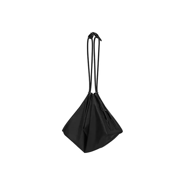Lost In Echo Nylon Fabric Tote Bag, Shopping Bag, One Shoulder Handheld Crossbody Bag, Bag Tubas Women's Black-2