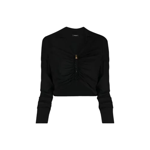 VERSACE Crop Tops Women's Black