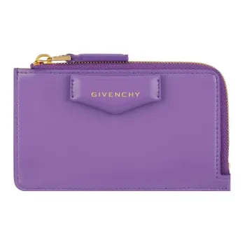 GIVENCHY Antigona Cow Leather Card Holder Women's Electric Purple