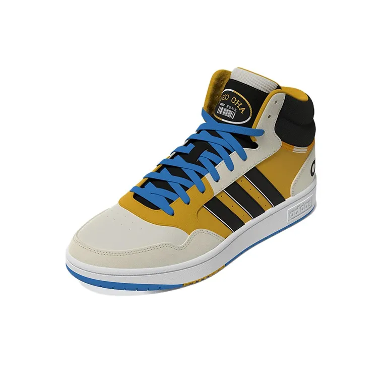 Adidas Hoops 3.0 Mid 'Creamwhite Yellow Blue'-2