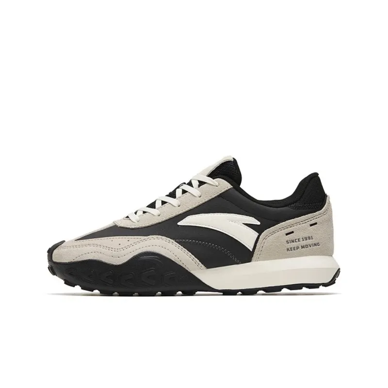 Anta Wear-Resistant Low-Top Casual Shoes Women's Black Gray White-0