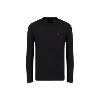 EMPORIO ARMANI Logo Patch Long Sleeved Crewneck T Shirt