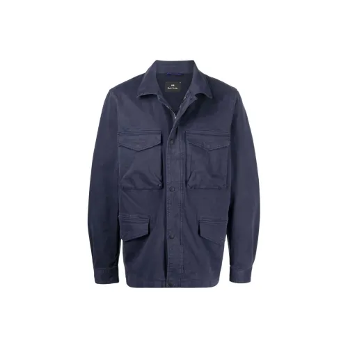 PS By Paul Smith Jackets Men Navy Blue