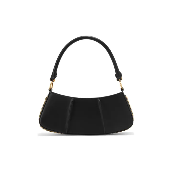 CHARLES&KEITH PU Shoulder Bag Women's Yellow/Chocolate/Black-0