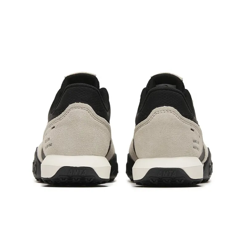 Anta Wear-Resistant Low-Top Casual Shoes Women's Black Gray White-4