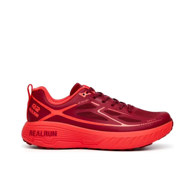 R2 REALRUN Faith 2 Low Top Running Shoes Unisex Red Trail Running-1