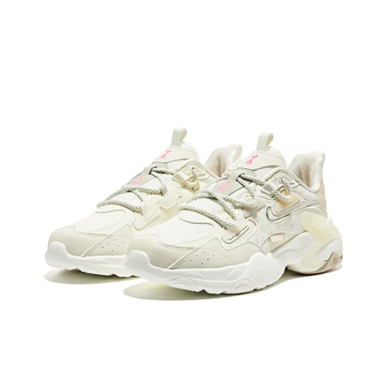 Erke Henan Museum Low Top Sports Casual Shoes Women's Ivory White-1