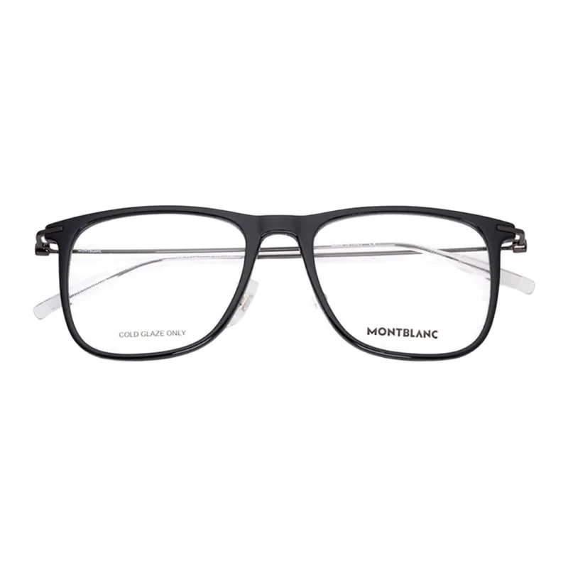MONTBLANC Alloy Square Eyeglass Frames Unisex Black-2