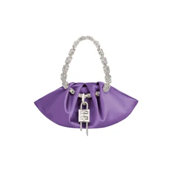 GIVENCHY Leather Handbag Mini Women's Electric Purple