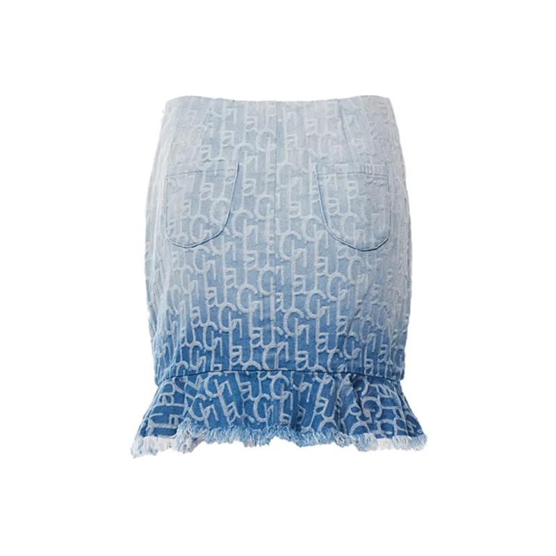 Laurence & Chico Cropped Skirt Light Blue-1