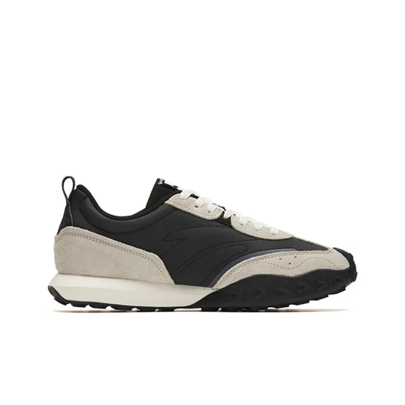 Anta Wear-Resistant Low-Top Casual Shoes Women's Black Gray White-1