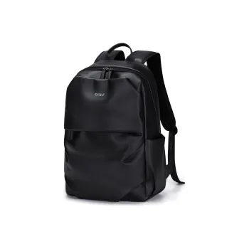 GOLF Leather Travel Backpack, Students Backpack, Backpack Tubas Men's Black