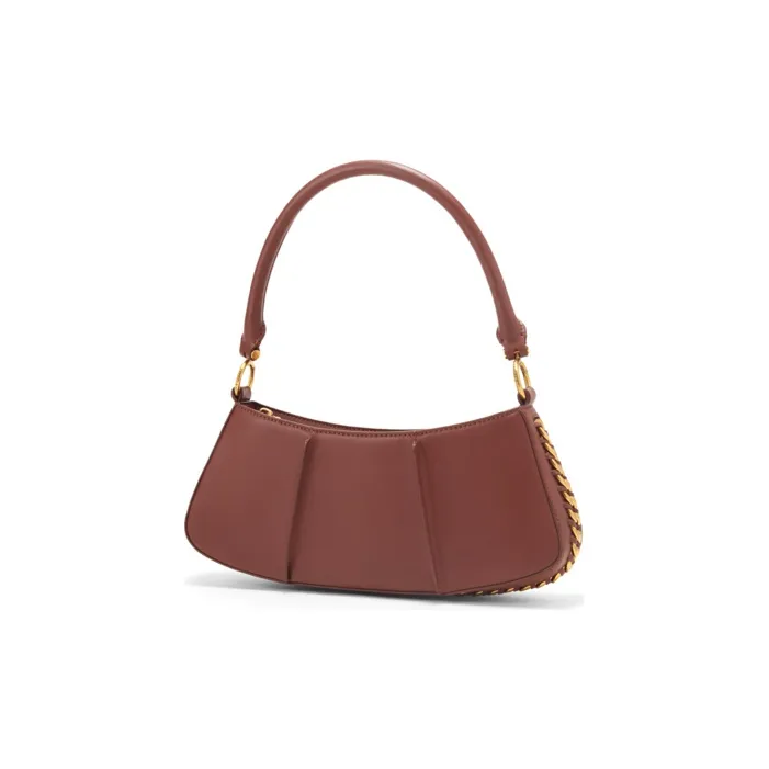 CHARLES&KEITH PU Shoulder Bag Women's Yellow/Chocolate/Black-7