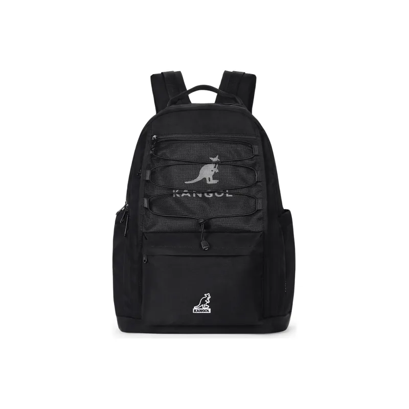 KANGOL Nylon Students Commute Backpack Large Size Unisex Khaki/Black-5
