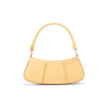 CHARLES&KEITH PU Shoulder Bag Women's Yellow/Chocolate/Black