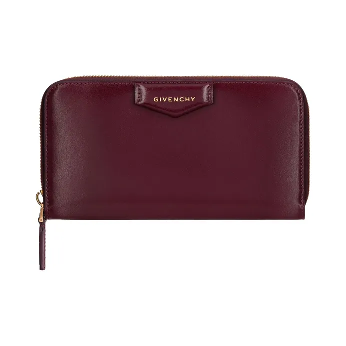 Givenchy Antigona Cow Leather Wallet Women's Burgundy-0