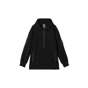 NORVINCY Solid Color Zip Closure Slip Pocket Hoodie Unisex