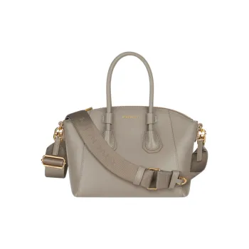 GIVENCHY Antigona Smooth Calf Leather Shoulder Bag Crossbody Bag Handbag Mini Women's Gray
