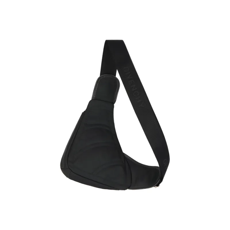 GIVENCHY G-Zip Leather Sling Bag Small Size Men's Black-2